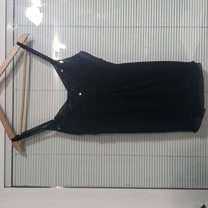 Express Black Beaded Dress Top size M